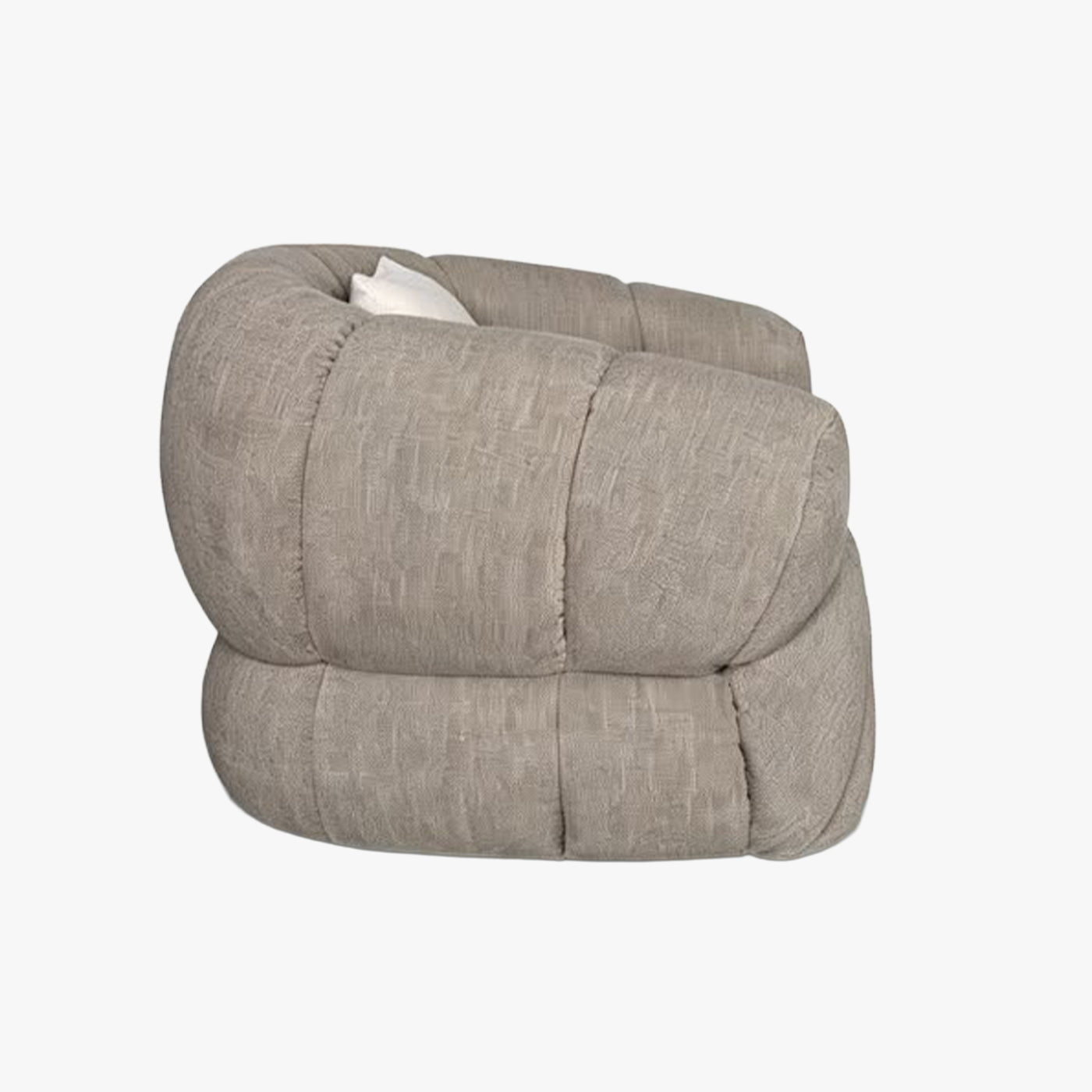 SIENA Fauteuil en tissu taupe