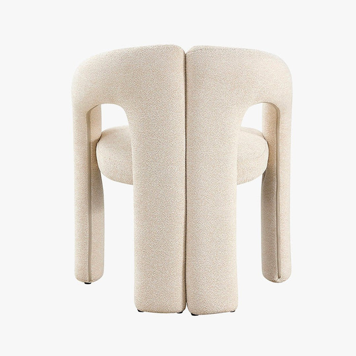 BEJA Fauteuil en tissu bouclette beige