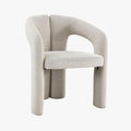BEJA Fauteuil en tissu bouclette écru