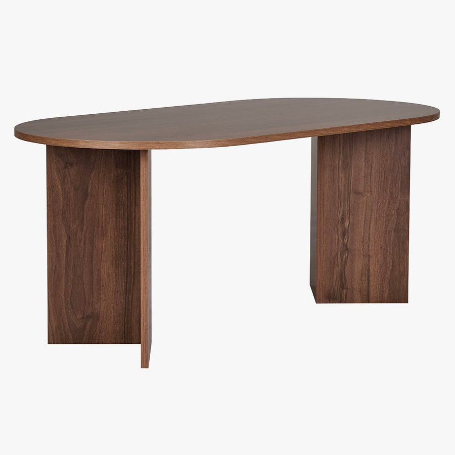 BELORA Table à manger ovale couleur bois foncé 180 cm — aperçu vidéo
