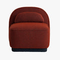BERY Fauteuil pivotant en tissu bouclette terracotta