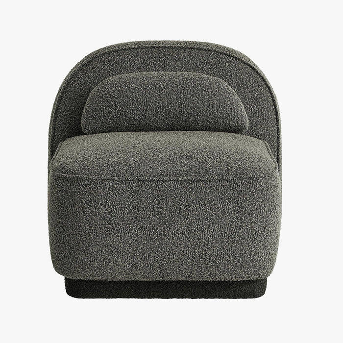BERY Fauteuil pivotant en tissu bouclette vert