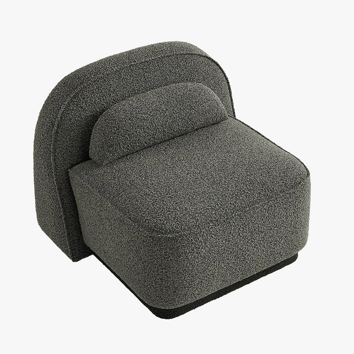 BERY Fauteuil pivotant en tissu bouclette vert