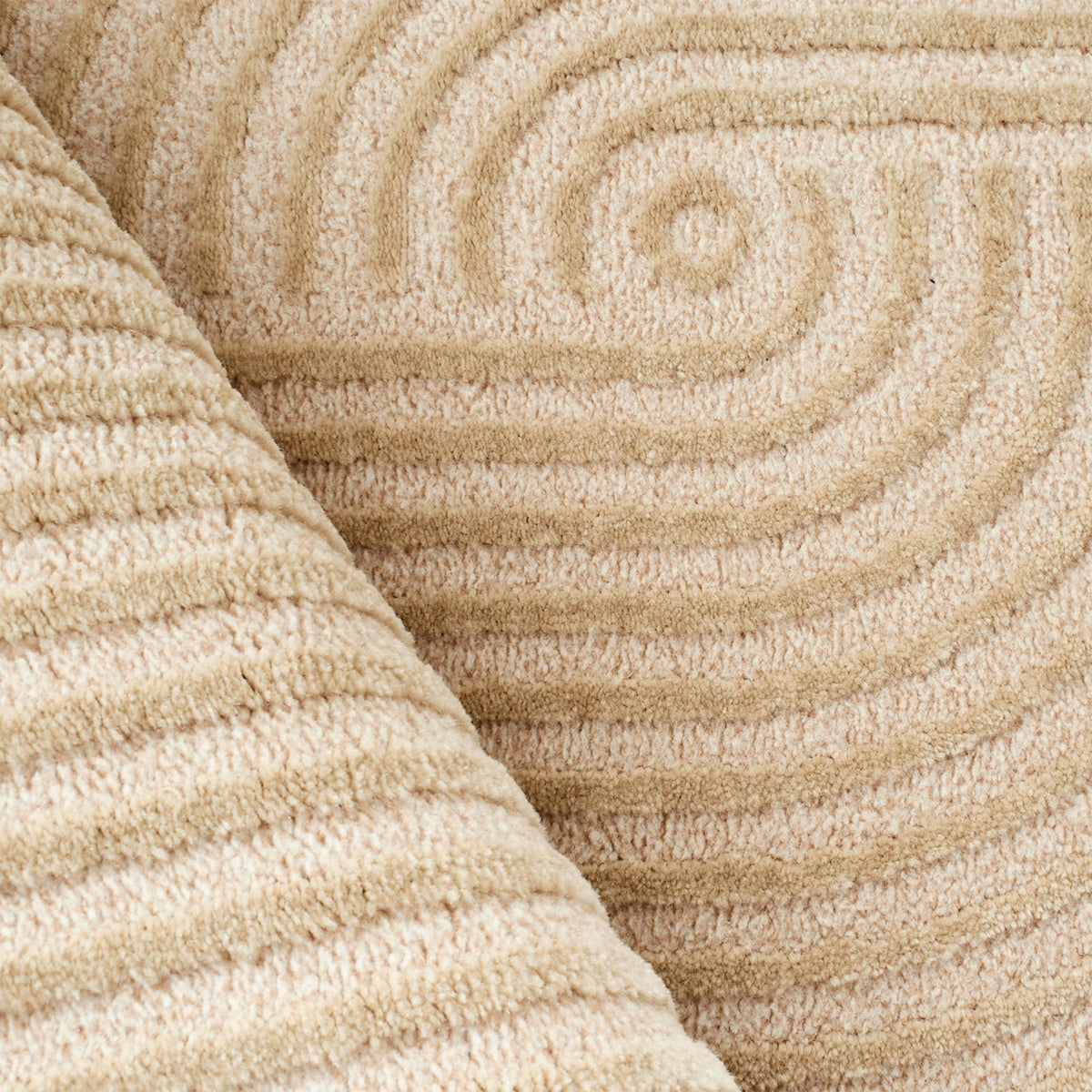 BIANCA Tapis en tissu à motif en relief beige - 160x230 cm - Tapis - Mobilier Deco
