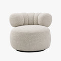 BLAIR Fauteuil pivotant en tissu texturé beige