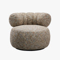 BLAIR Fauteuil pivotant en tissu texturé taupe