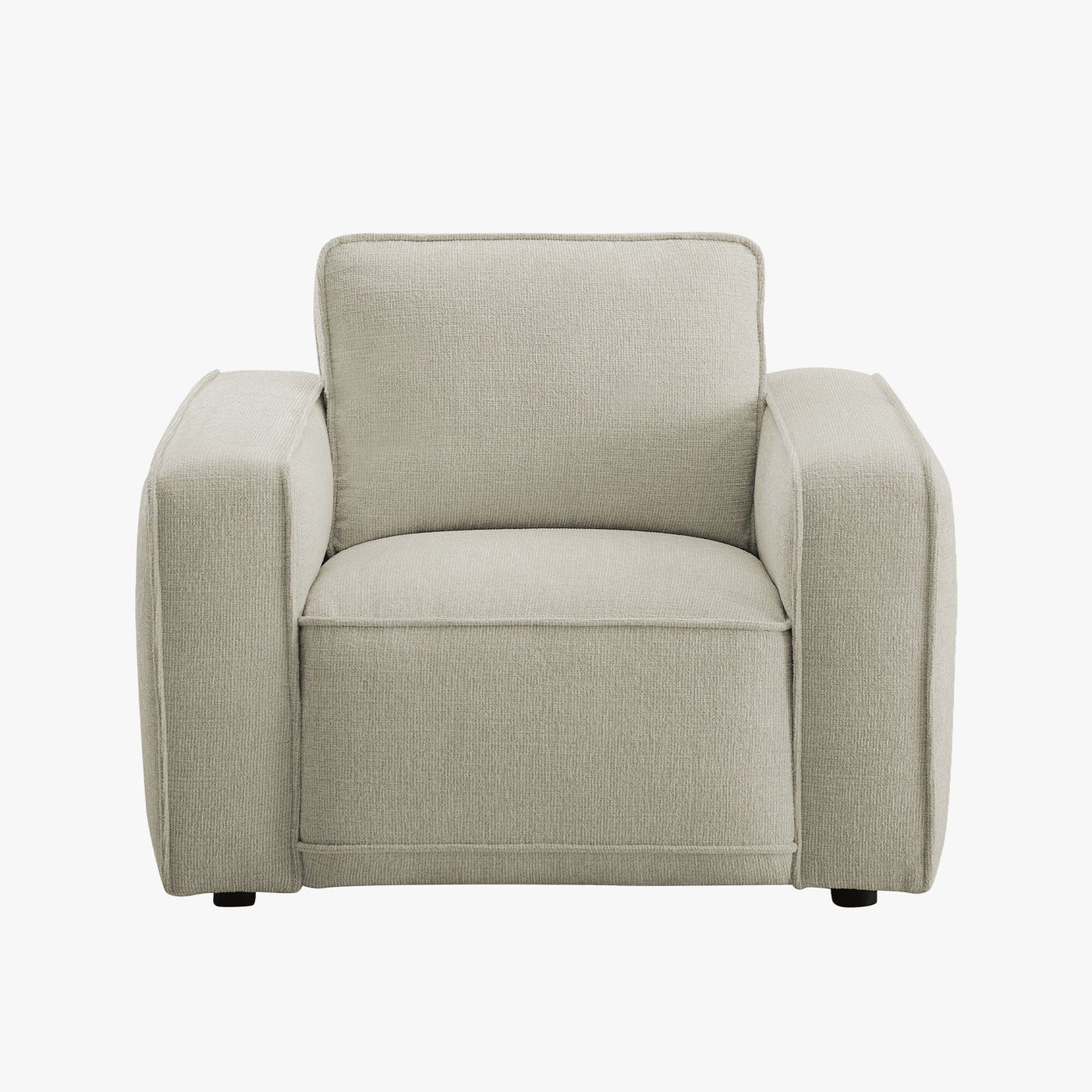 KALYA Fauteuil en tissu beige