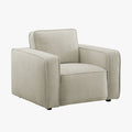 KALYA Fauteuil en tissu beige
