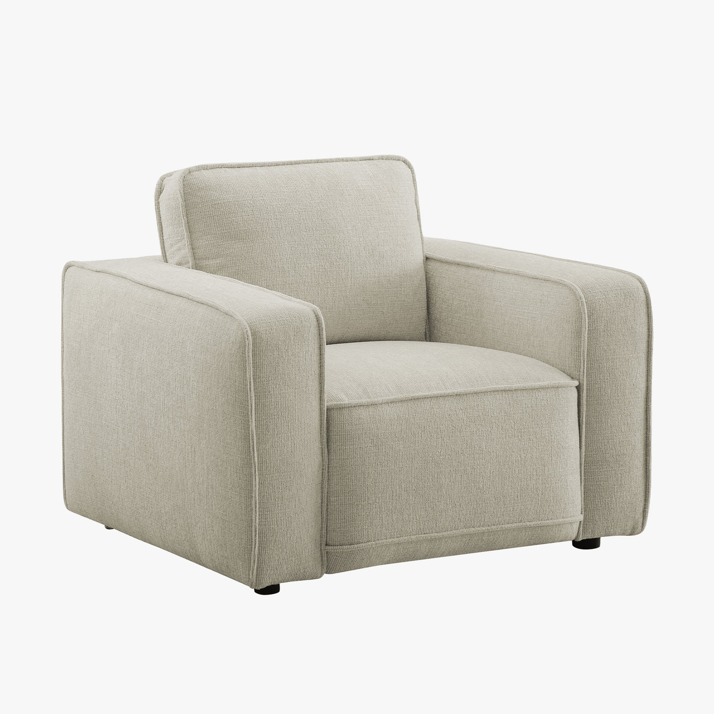 KALYA Fauteuil en tissu beige