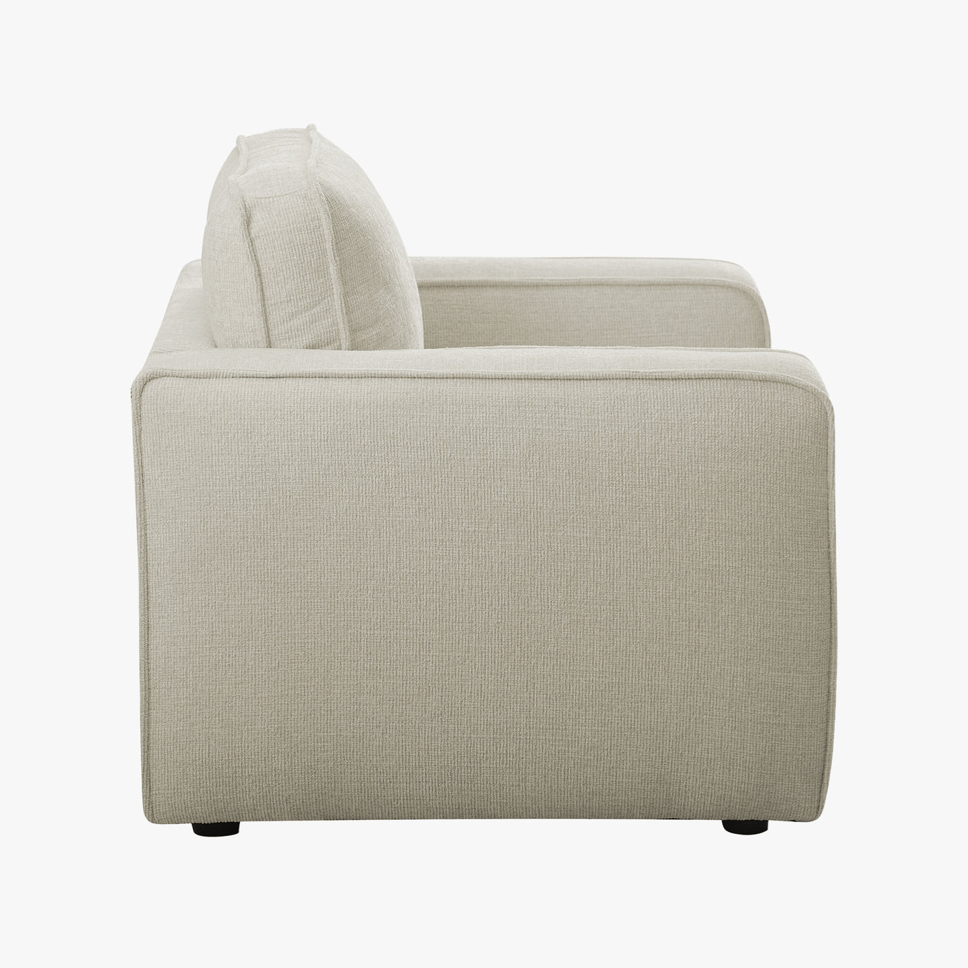 KALYA Fauteuil en tissu beige