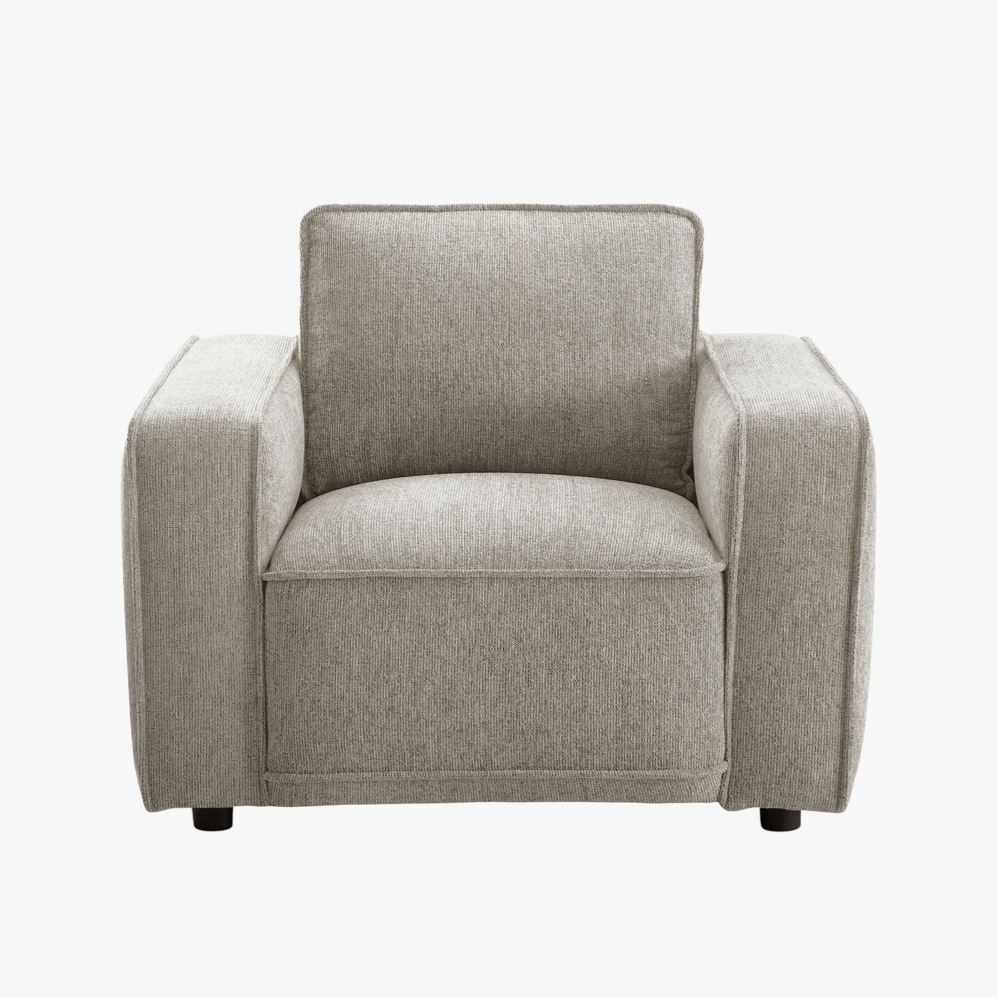KALYA Fauteuil en tissu taupe