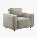 KALYA Fauteuil en tissu taupe