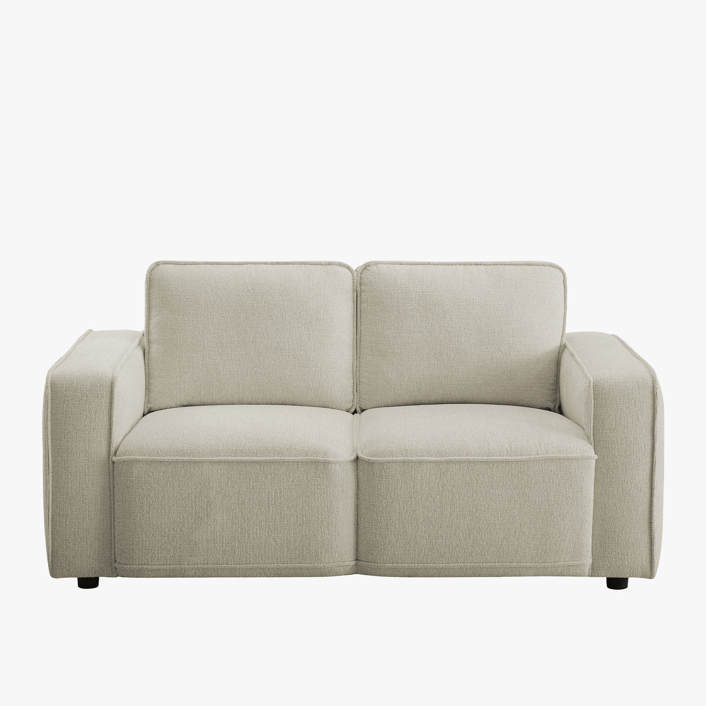 KALYA Canapé 2 places en tissu beige