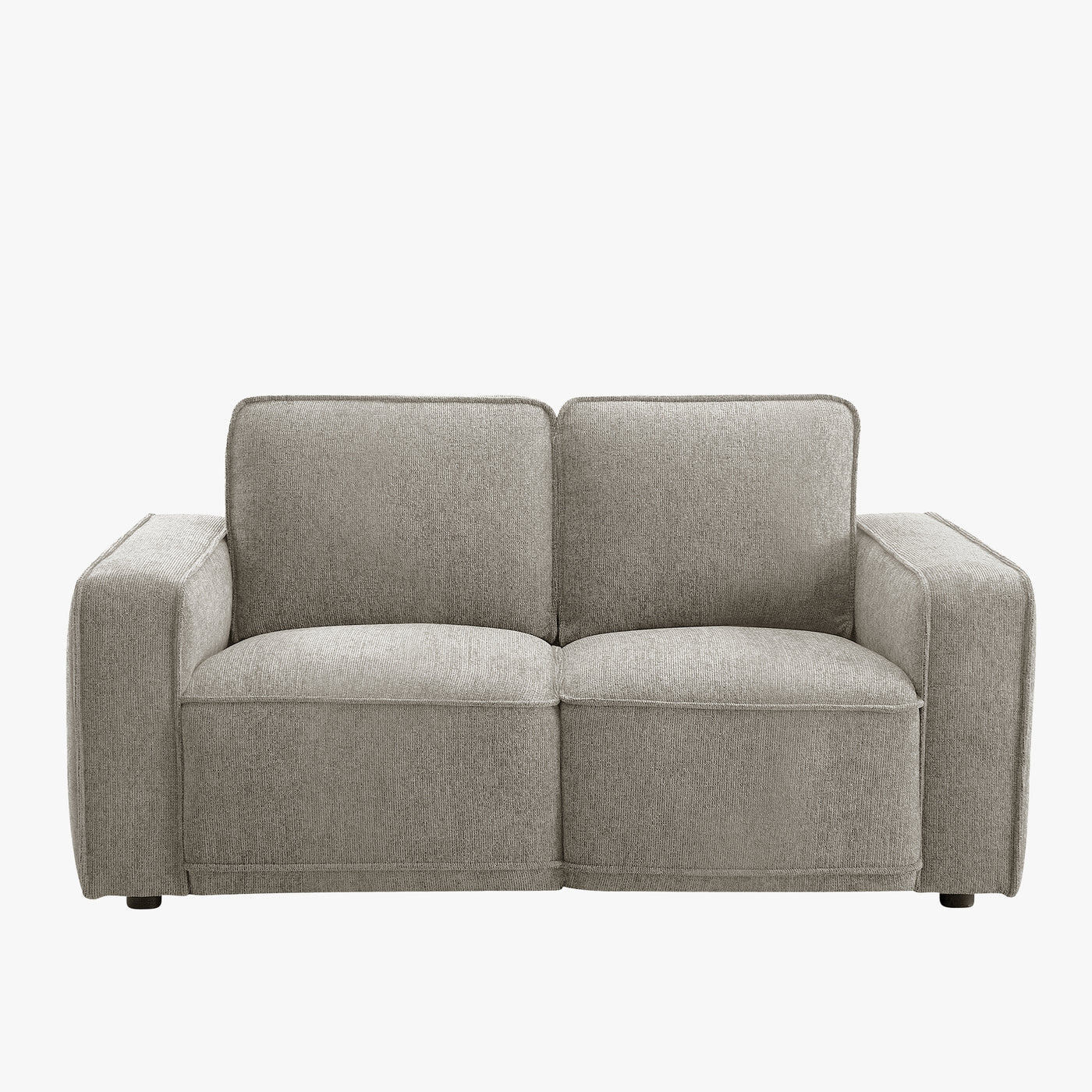 KALYA Canapé 2 places en tissu taupe