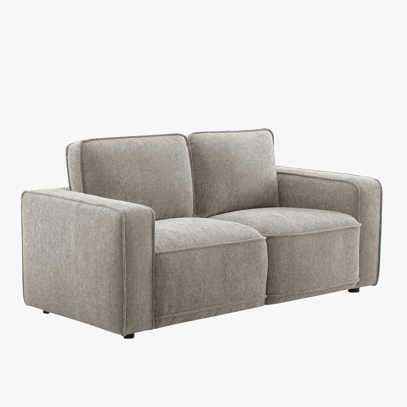 KALYA Canapé 2 places en tissu taupe