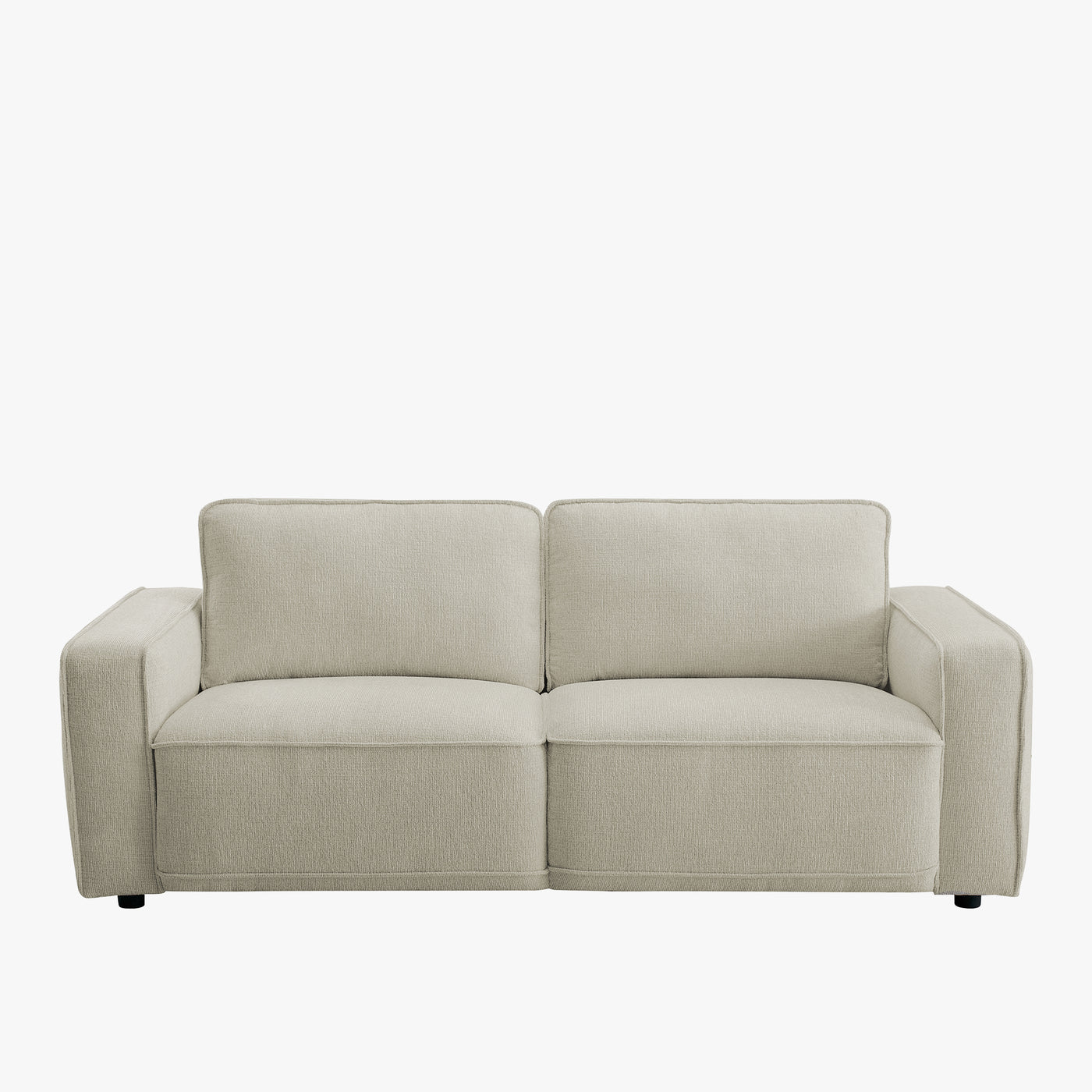 KALYA Canapé 3 places en tissu beige