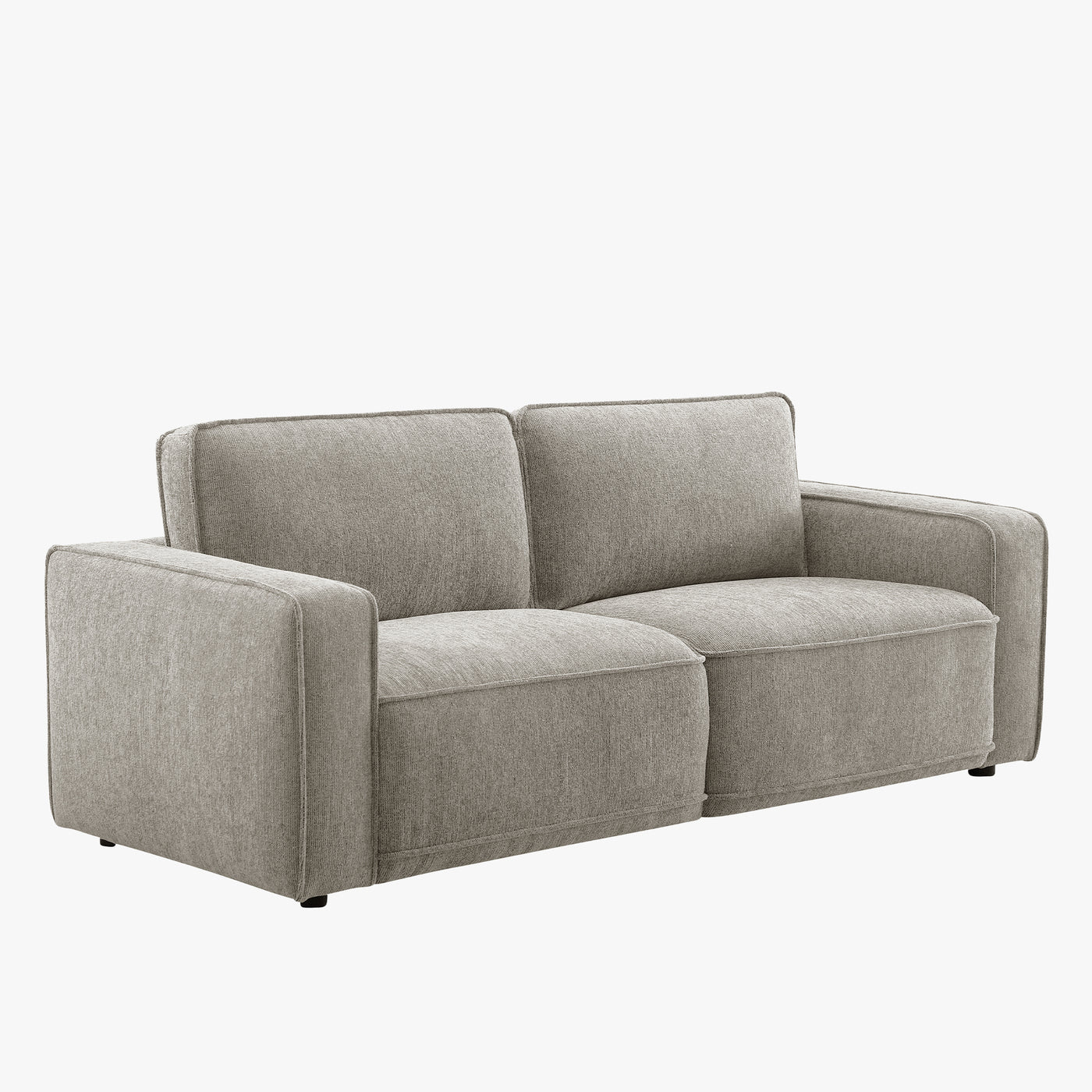 KALYA Canapé 3 places en tissu taupe
