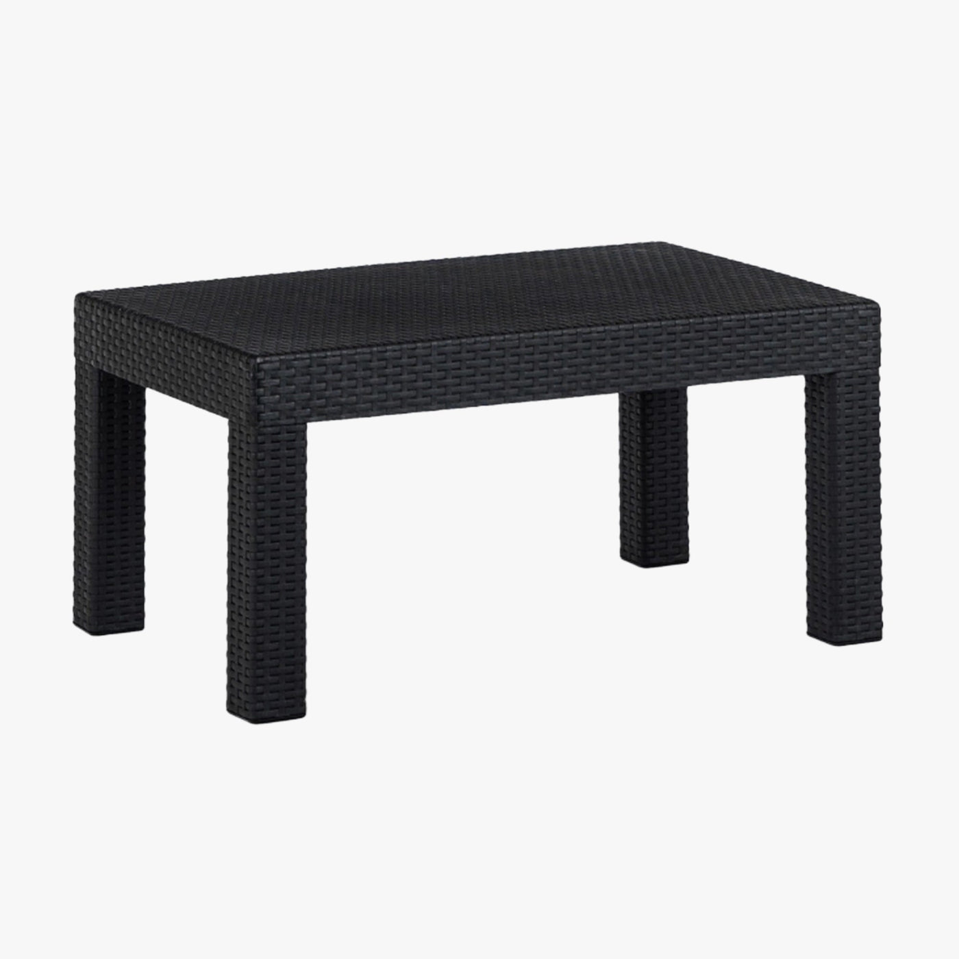 BRENTA Ensemble de mobilier de jardin 4 places avec table noir - Mobilier de jardin - Mobilier Deco