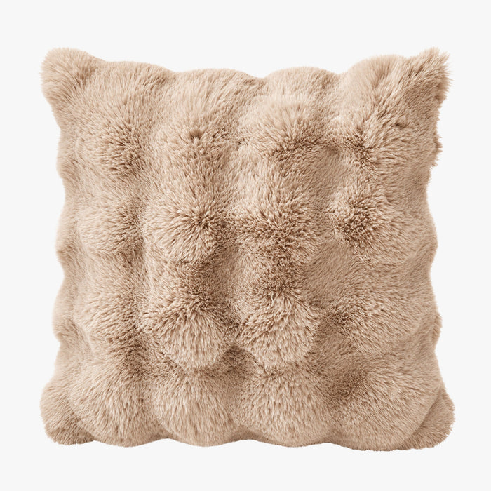 BUBBLE Coussin carré en tissu camel 43x43 cm – Coussins – vue 2