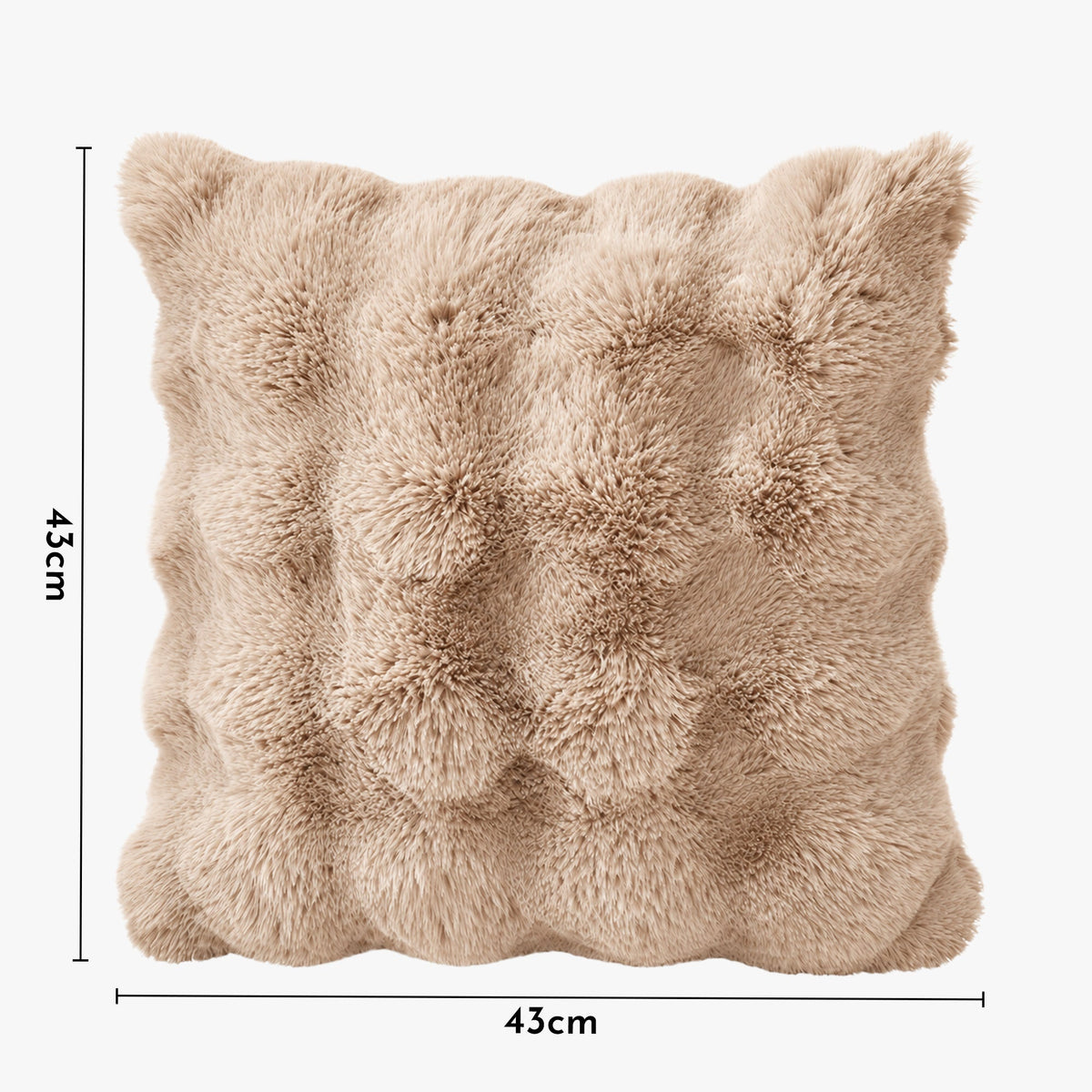BUBBLE Coussin carré en tissu camel 43x43 cm - Coussins - Mobilier Deco