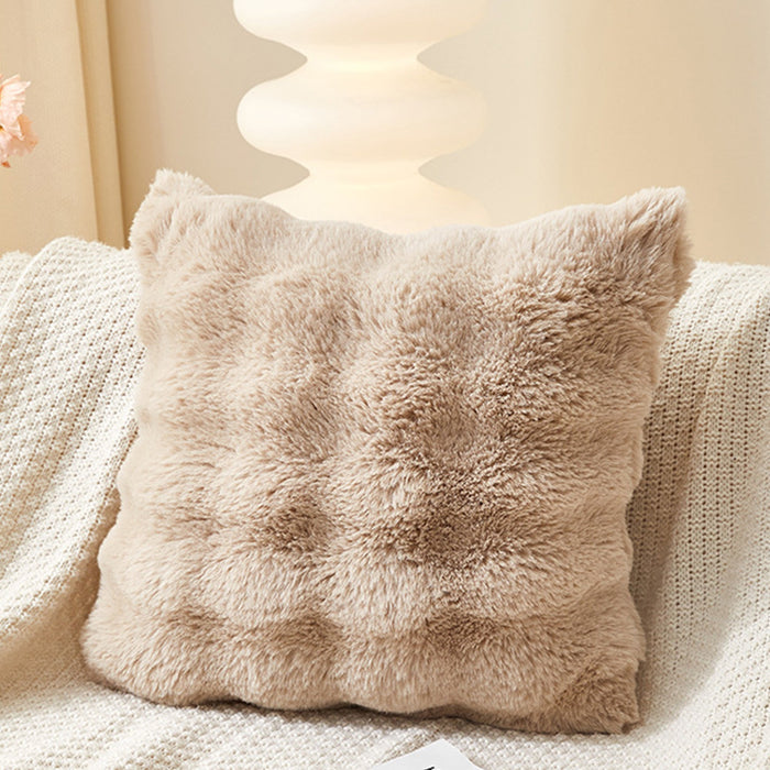 BUBBLE Coussin carré en tissu camel 43x43 cm – Coussins Mobilier Deco