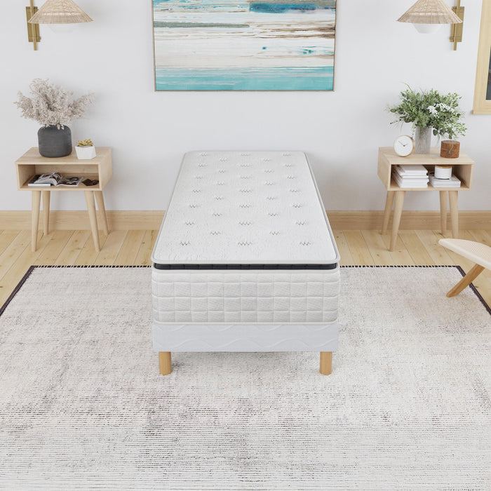 CACHEMIRE Matelas ressorts ensachés 90x190 cm épaisseur 28 cm