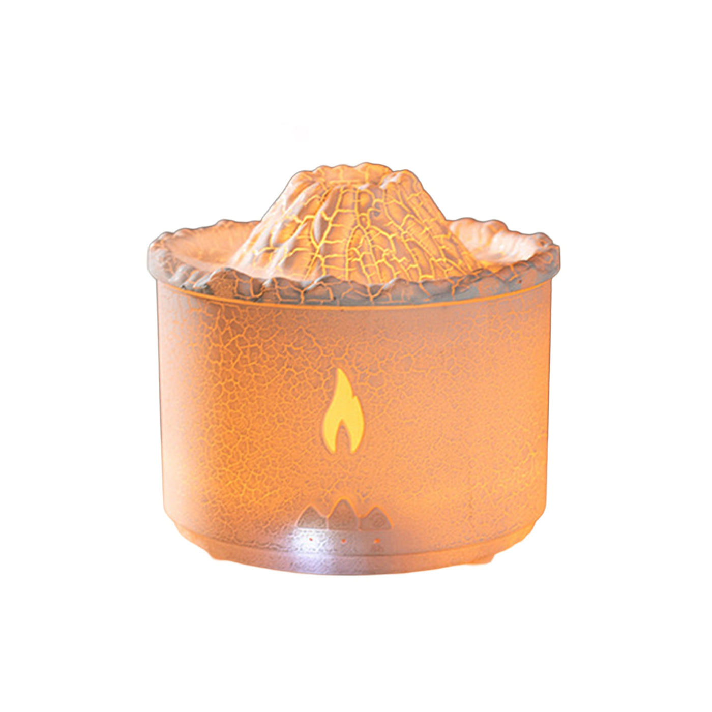 CALY Diffuseur d'huiles essentielles volcan avec flammes à LED blanc - Diffuseurs - Mobilier Deco