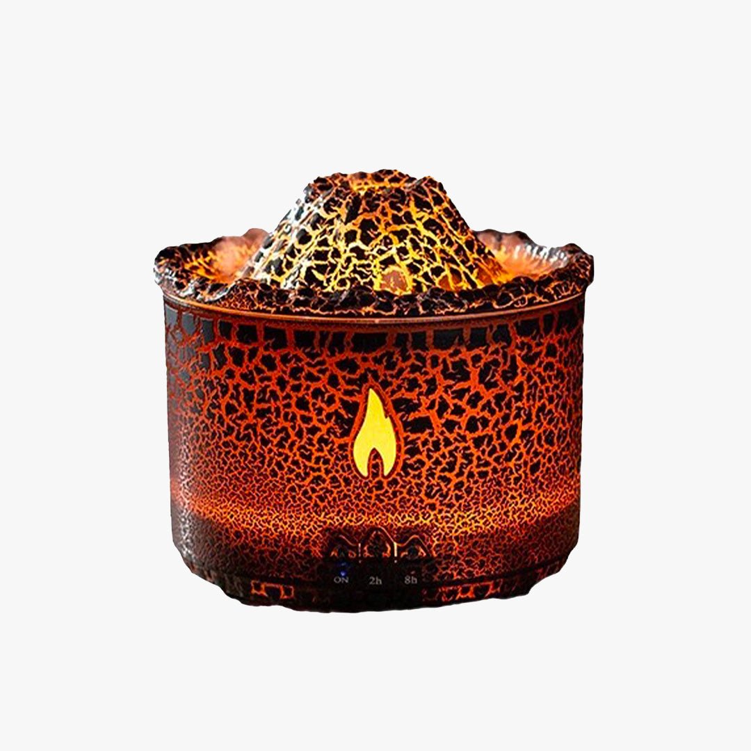 CALY Diffuseur d'huiles essentielles volcan avec flammes à LED noir - Diffuseurs - Mobilier Deco