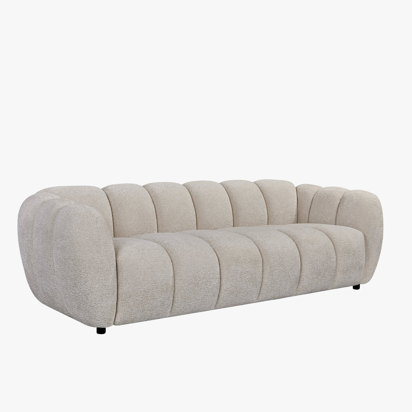 CAMILLE Canapé 3 places en tissu beige - Canapés fixes - Mobilier Deco