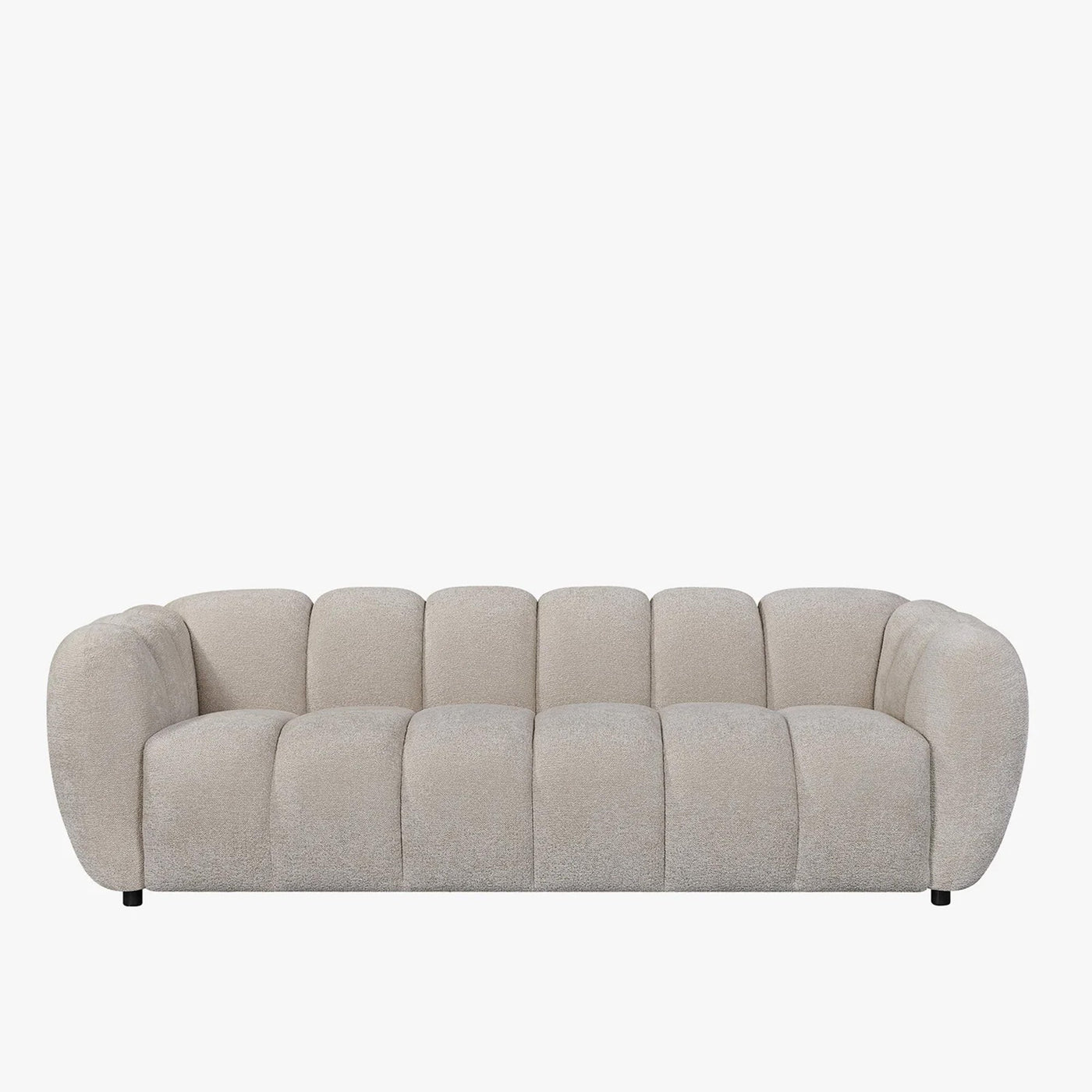 CAMILLE Canapé 3 places en tissu beige - Canapés fixes - Mobilier Deco