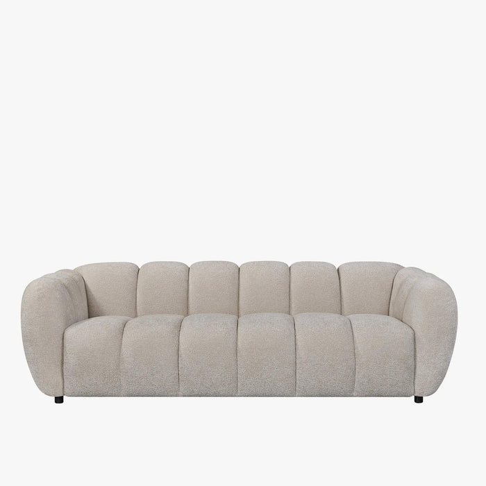 CAMILLE Canapé 3 places en tissu beige