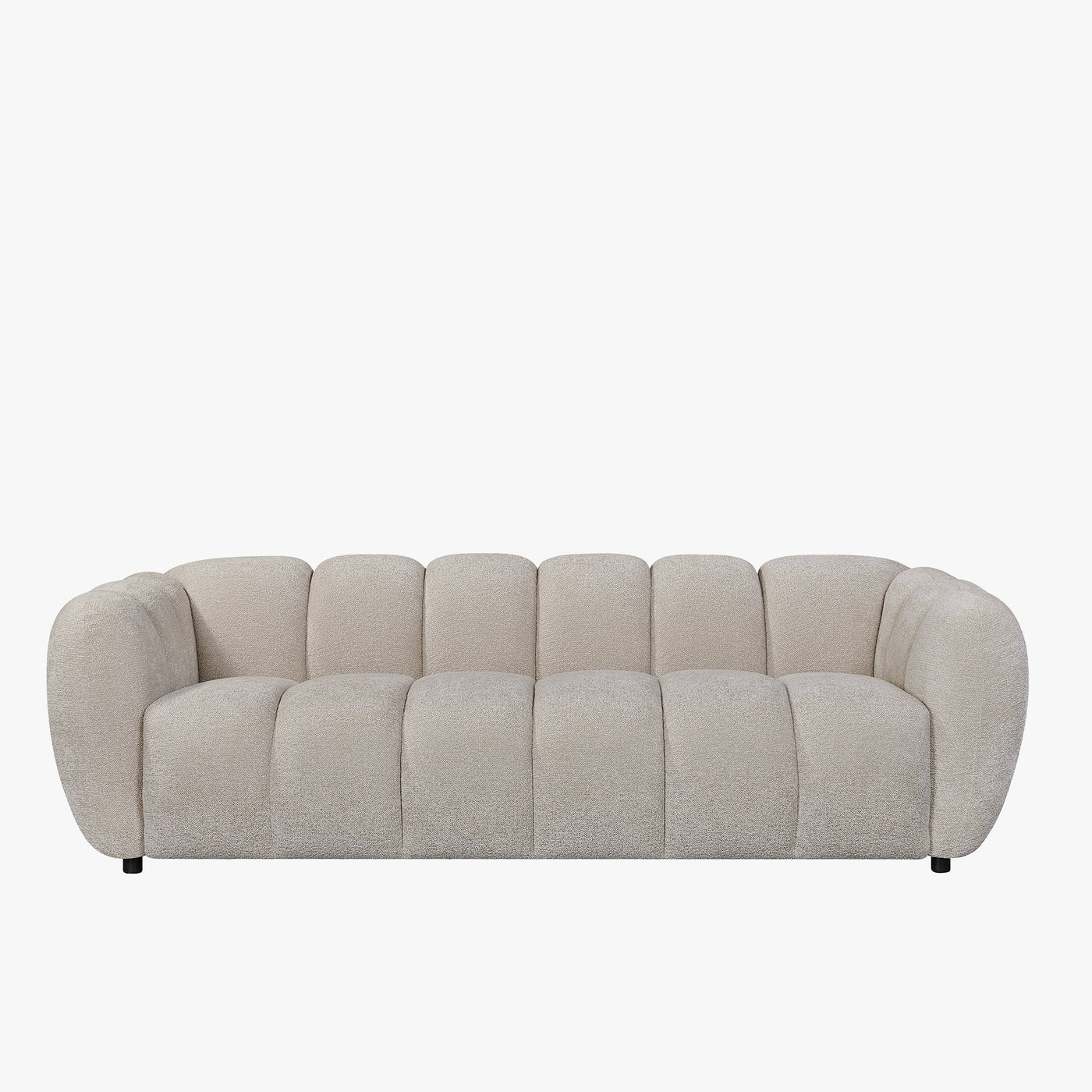 CAMILLE Canapé 3 places en tissu beige - Canapés fixes - Mobilier Deco
