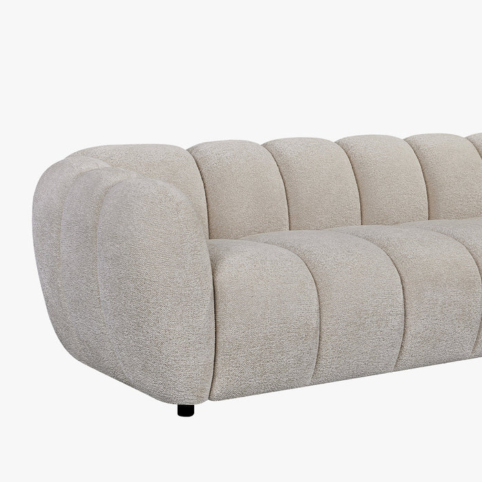 CAMILLE Canapé 3 places en tissu beige