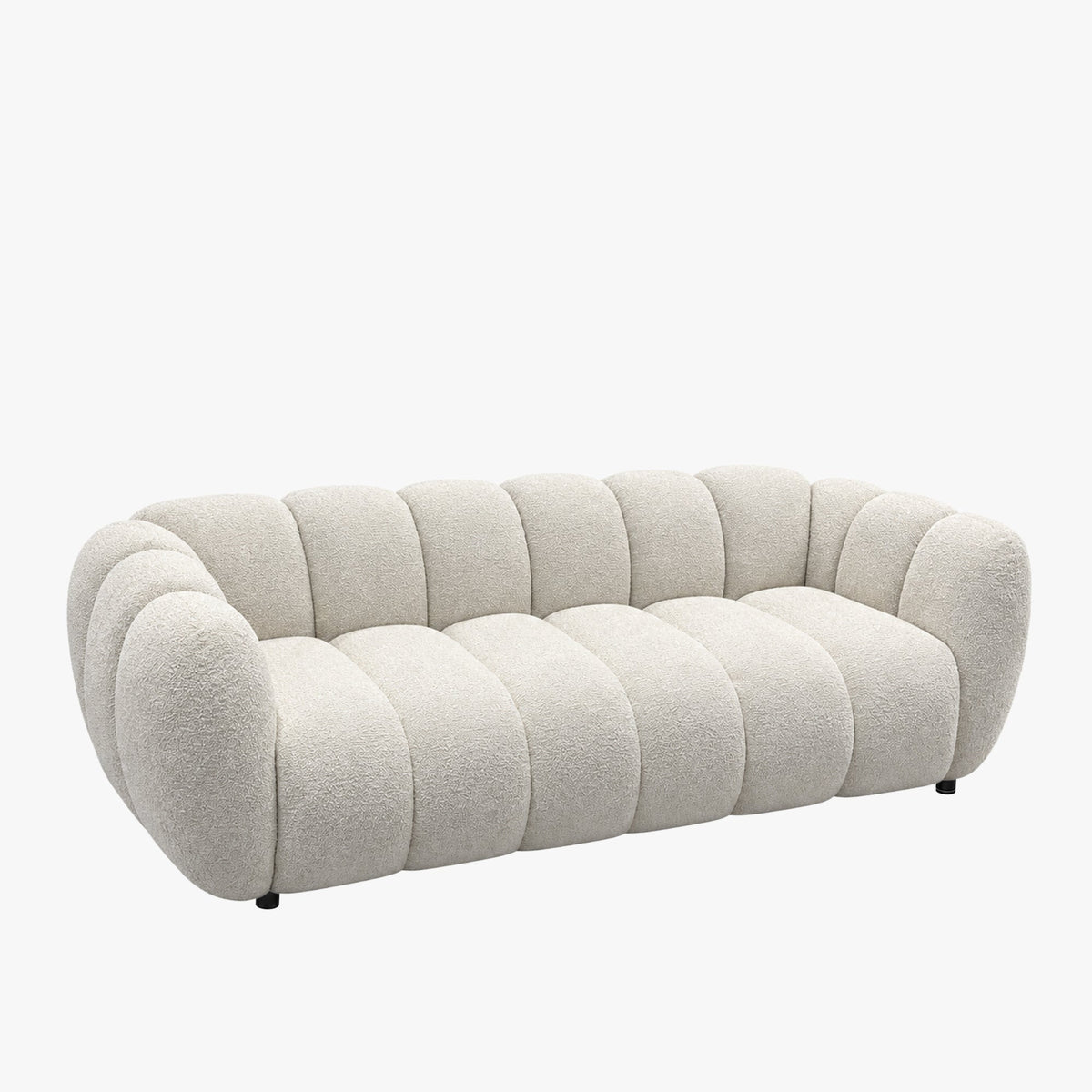 CAMILLE Canapé 3 places en tissu beige - Canapés fixes - Mobilier Deco