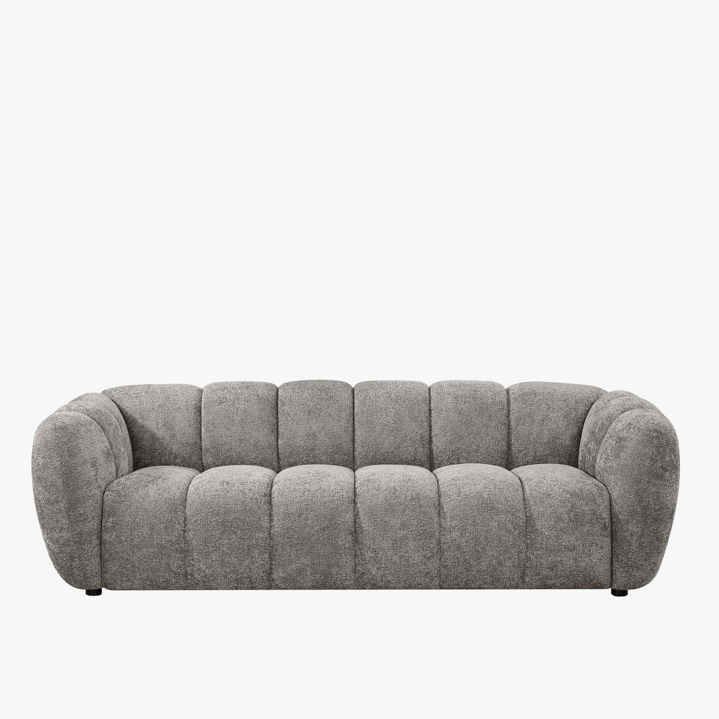 CAMILLE Canapé 3 places en tissu taupe - Canapés fixes - Mobilier Deco