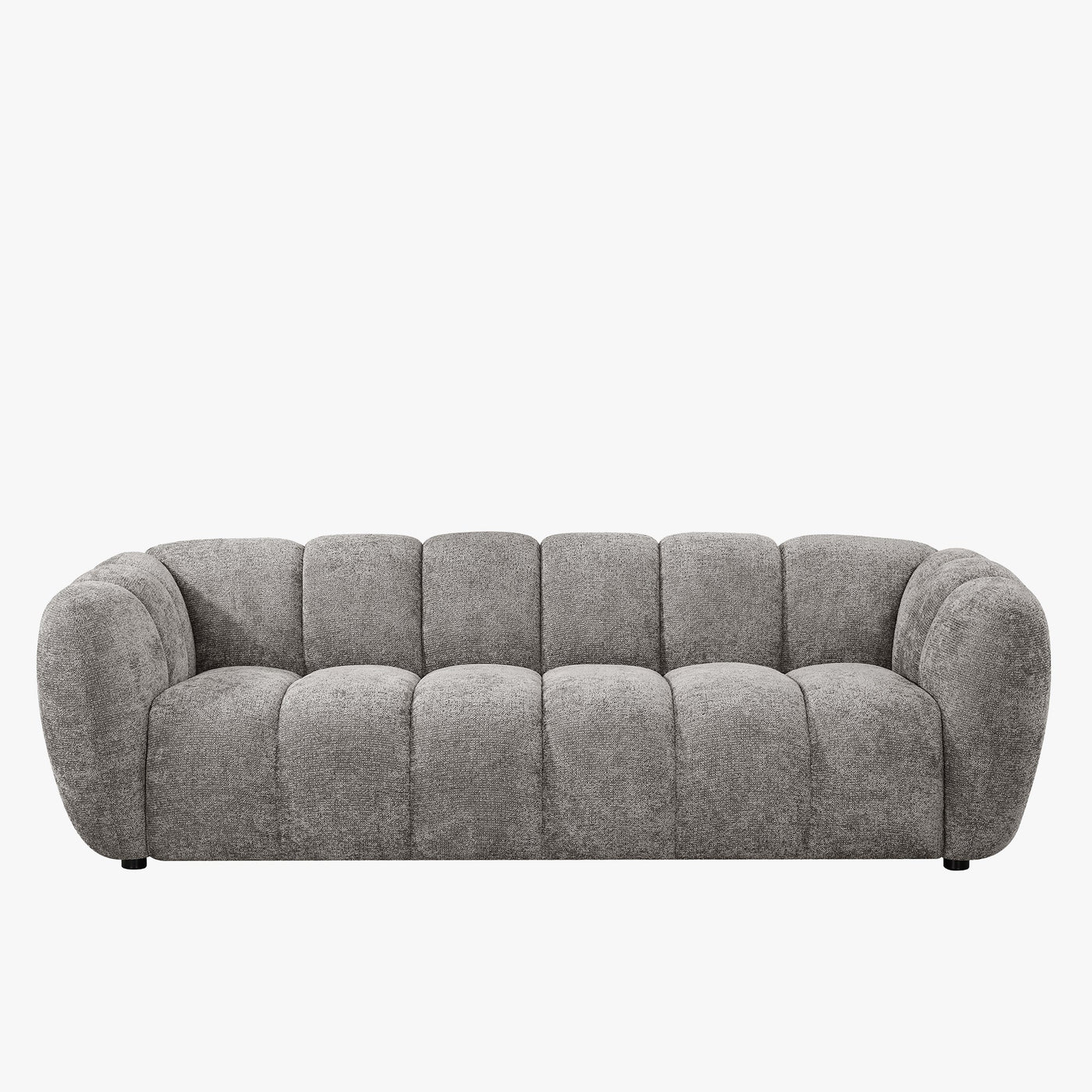 CAMILLE Canapé 3 places en tissu taupe - Canapés fixes - Mobilier Deco