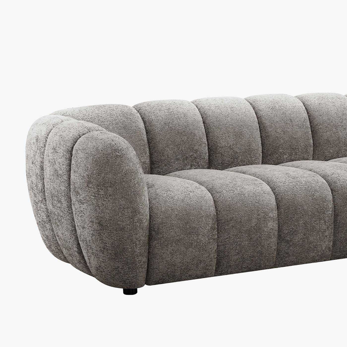 CAMILLE Canapé 3 places en tissu taupe - Canapés fixes - Mobilier Deco