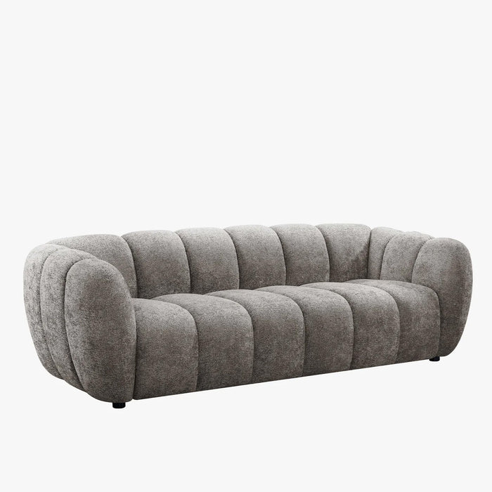 CAMILLE Canapé 3 places en tissu taupe