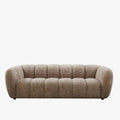 CAMILLE Canapé 3 places en tissu taupe foncé
