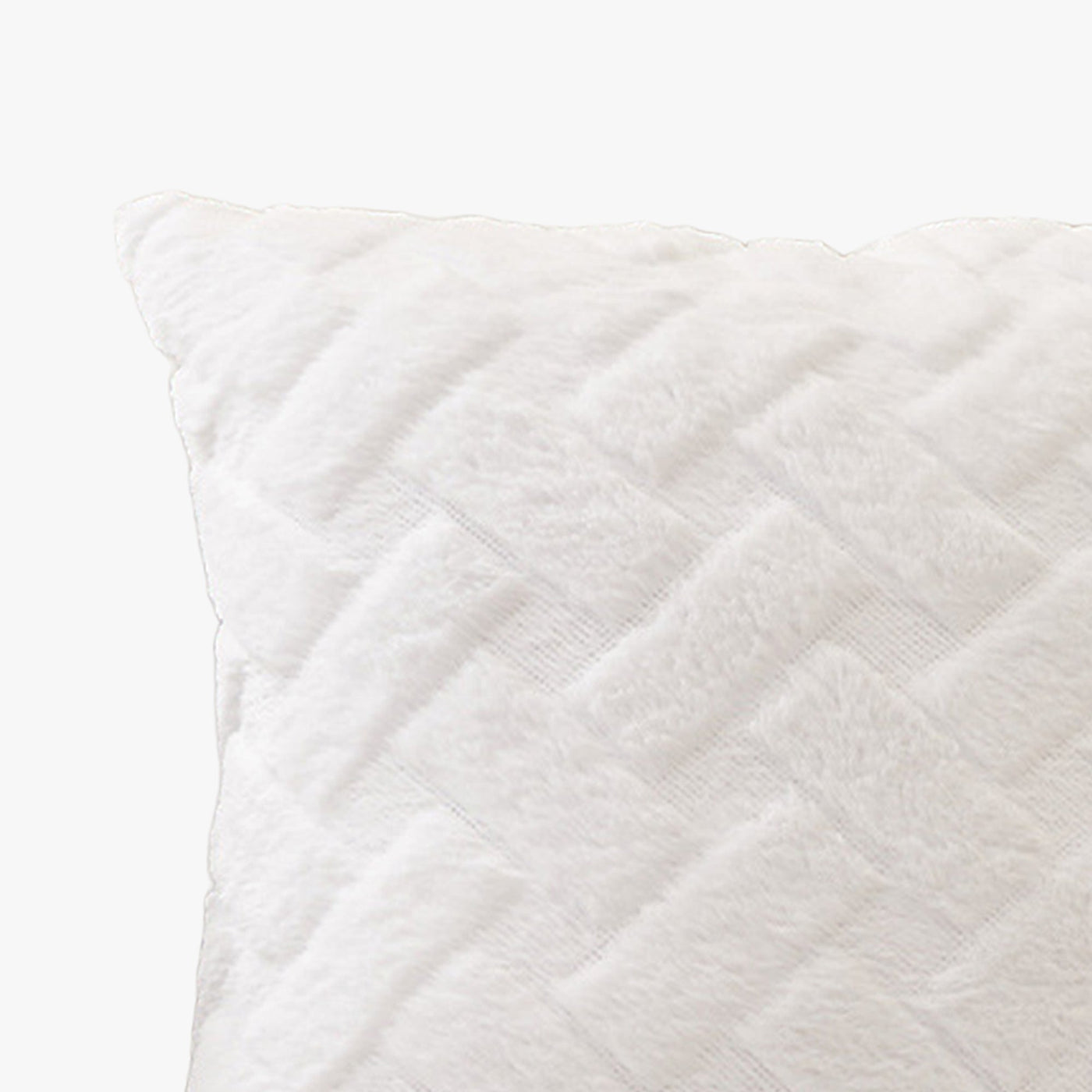 CAPRI Coussin carré en tissu à motifs blanc 43x43 cm - Coussins - Mobilier Deco