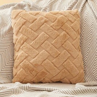CAPRI Coussin carré en tissu à motifs camel 43x43 cm