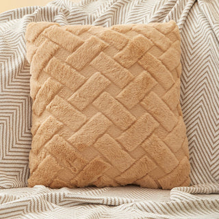 CAPRI Coussin carré en tissu à motifs camel 43x43 cm