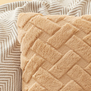 CAPRI Coussin carré en tissu à motifs camel 43x43 cm