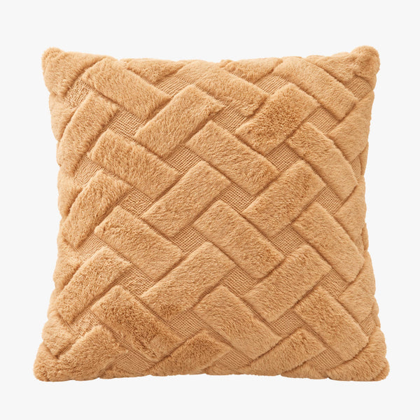 CAPRI Coussin carré en tissu à motifs camel 43x43 cm