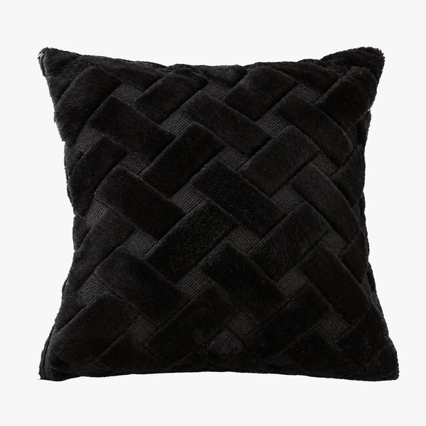 CAPRI Coussin carré en tissu à motifs noir 43x43 cm