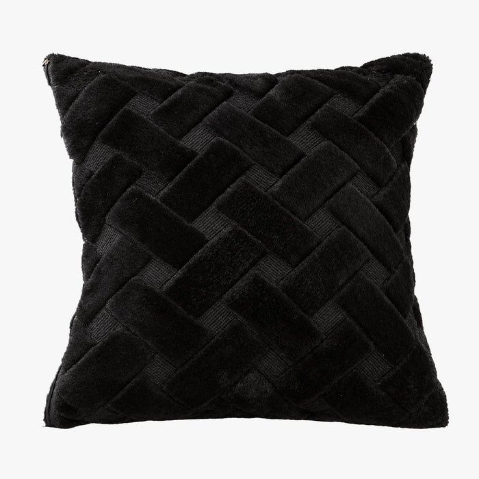 CAPRI Coussin carré en tissu à motifs noir 43x43 cm – Coussins – vue 2