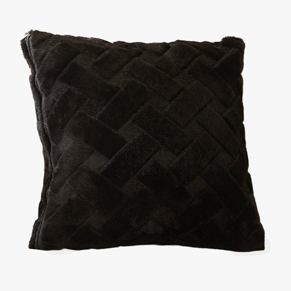 CAPRI Coussin carré en tissu à motifs noir 43x43 cm