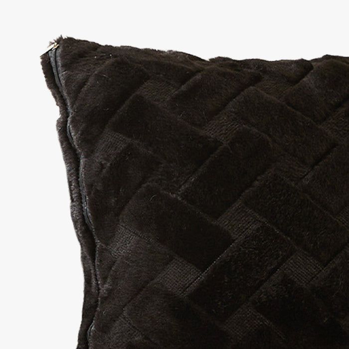 CAPRI Coussin carré en tissu à motifs noir 43x43 cm