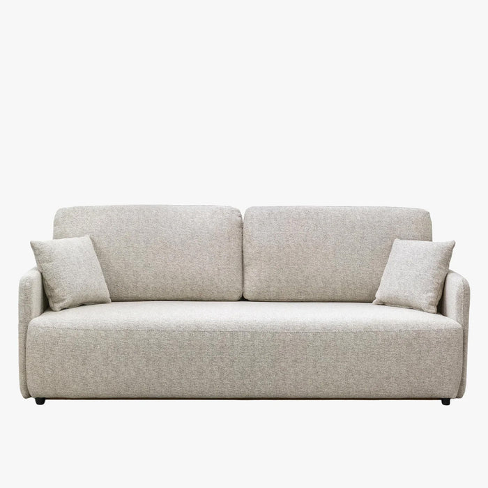 CARLA Canapé 3 places convertible en tissu beige