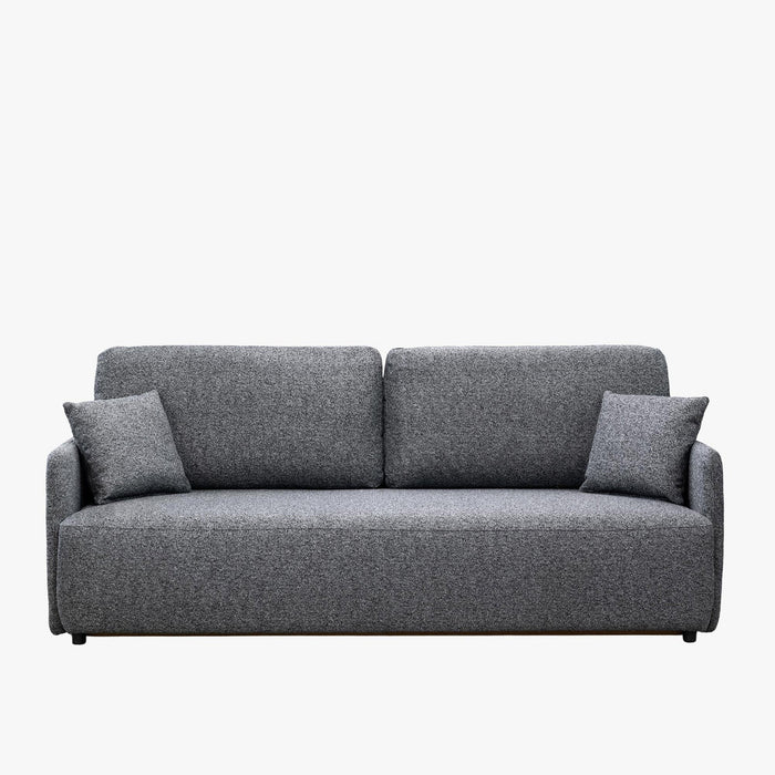 CARLA Canapé 3 places convertible en tissu gris